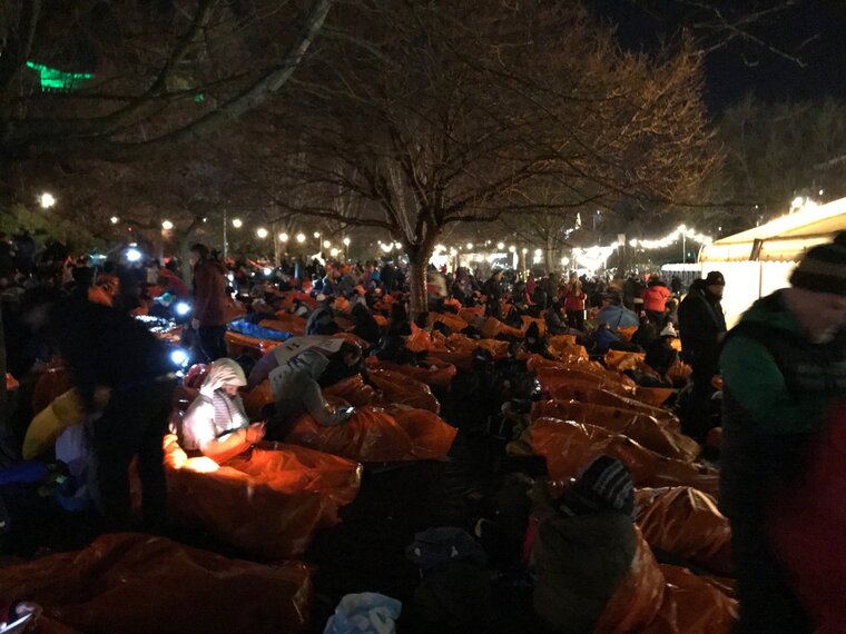 Dunedin takes part in sleep in the park